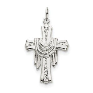 Sterling Silver Draped Cross Charm