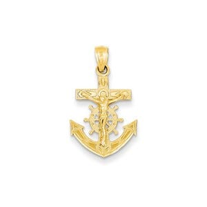 14k Mariners Crucifix Pendant