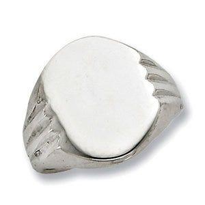 Sterling Silver Women's Oval Signet Ring
