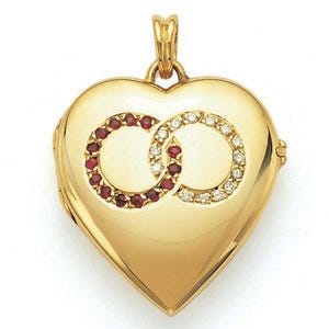 Victor Mayer 18K Gold Diamond Locket With Ruby - 18K Yellow Gold