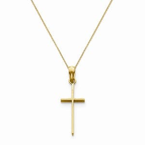 14k Polished Cross Pendant