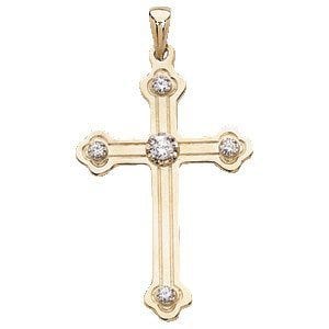 CROSS PENDANT W/DIAMOND
