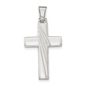 Sterling Silver Polished Cross Pendant