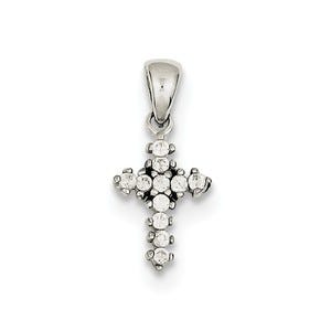 Sterling Silver CZ Cross Pendant