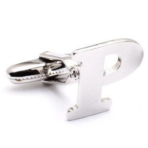 Genuine Sterling Silver Letter "P" Cufflinks