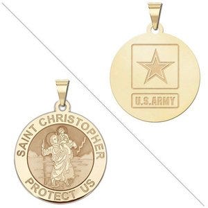Saint Christopher Doubledside ARMY Religious Medal "EXCLUSIVE"