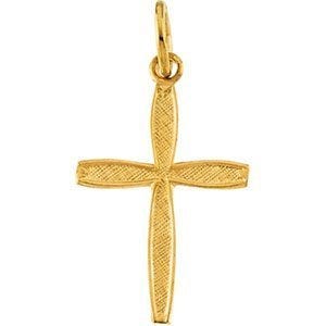 14K Yellow Gold CHILD'S CROSS PENDANT