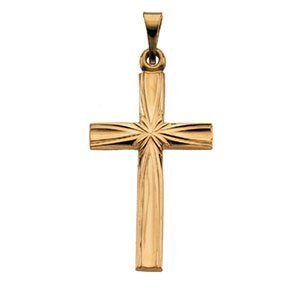 14K Yellow Gold CROSS PENDANT