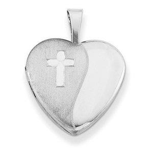 Sterling Silver Baby Cross Locket