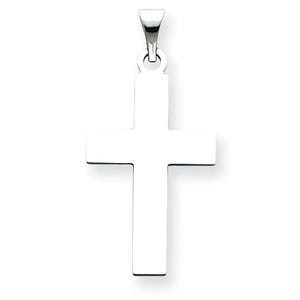 14k White Gold Cross Pendant