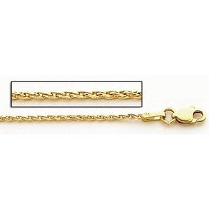14K Yellow Gold 1.8mm Parrisan Wheat Chain