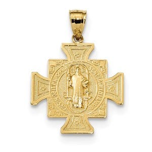 14k San Benito 2-Sided Cross Pendant