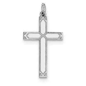 Sterling Silver Laser Designed Cross Pendant