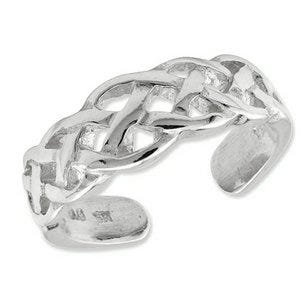 Sterling Silver Celtic Weave Toe Ring