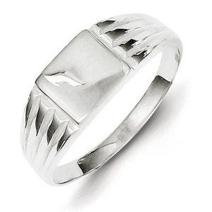 Sterling Silver Girl's Square Signet Ring