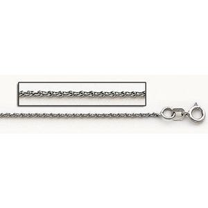 14K White Gold 1.5mm  Cable Link Chain