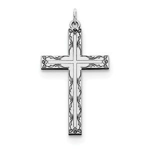 Sterling Silver Laser Designed Cross Pendant