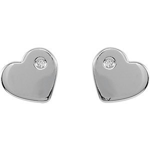 Diamond Heart Earrings