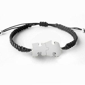 Sterling Silver Autism Awareness Bracelet - Sterling Silver- One Size Fits All