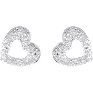 Diamond Heart Earrings
