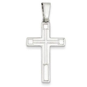Sterling Silver Polished Cross Pendant