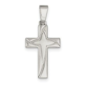 Sterling Silver Polished Cross Pendant