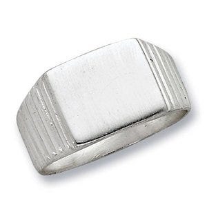 Sterling Silver Women's Square Signet Ring
