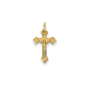 14k INRI Diamond-cut Crucifix Charm