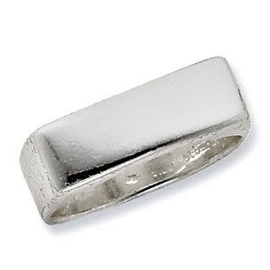 Sterling Silver Women's Rectangle Signet Ring