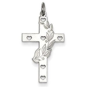 Sterling Silver Laser Designed Cross Pendant
