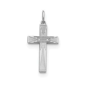 Sterling Silver Laser Designed Cross Pendant