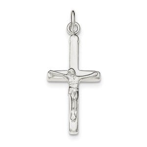Sterling Silver Polished Crucifix Cross Pendant