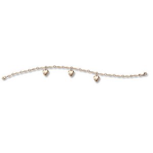 14K Yellow Gold Children's Charm Bracelets with 3 Charms