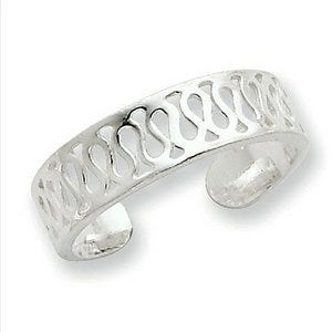 Sterling Silver Solid Toe Ring