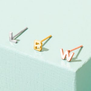 Pair of Initial Stud Earrings