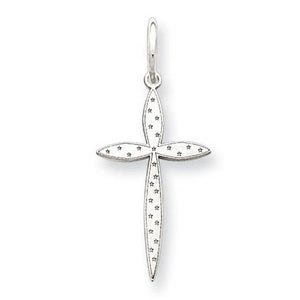 Sterling Silver Laser Designed Cross Pendant