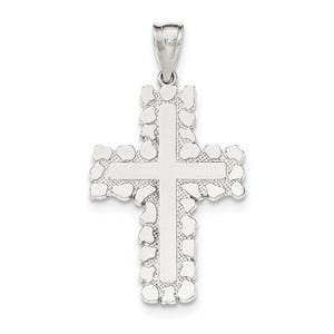 Sterling Silver Polished Outlined Cross Pendant