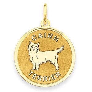 Cairn Terrier Disc Charm or Pendant