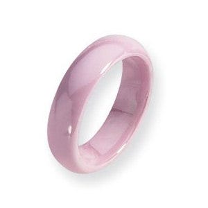 Ceramic Pink 6mm Polished Wedding Band