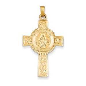 14k Cross w/St. Jude Medal Pendant