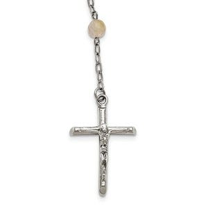 Stainless Steel Polished Agate Rosary