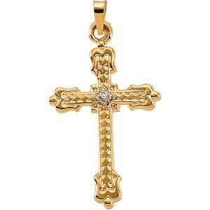 CROSS PENDANT W/DIAMOND