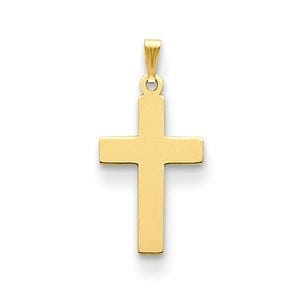14K Polished Cross Charm