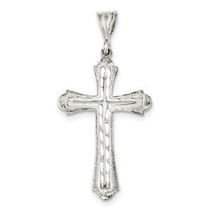 Sterling Silver Diamond-cut Cross Pendant