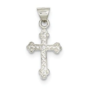 Sterling Silver Cross with CZ Pendant