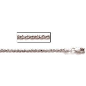 Sterling Silver 1.5mm Diamond Cut Rope Chain