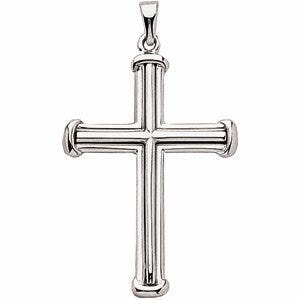 14K White Gold CROSS PENDANT