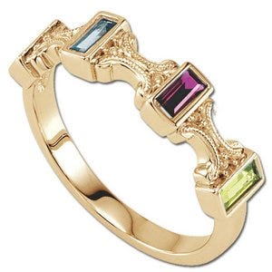 Mother's Ring with Four Birthstones