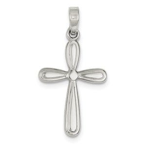 Sterling Silver Polished Cross Pendant