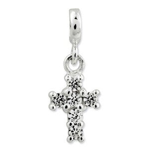Sterling Silver CZ Cross Enhancer